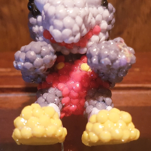 1986 Muppet Babies Gonzo Figure Beaded Upcycled Hand Crafted McDonald's Toy - Picture 8 of 10